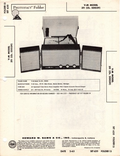 Sams Photofacts Instrukcje techniczne (wybierasz model) Zobacz opis poniżej B-1 - Zdjęcie 245 z 249