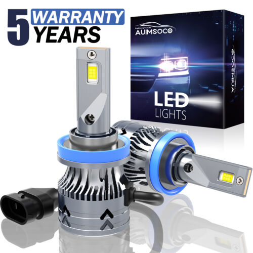 2X H11 LED Headlight Bulb Kit High/Low Beam Super Bright 6500K White 22000LM NEW