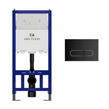 Los Flexi In-Wall Toilet Tank Carrier, 0.8/1.6GPF Dual Flush with Flush Plate