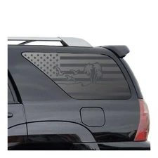 USA Flag with Beach Ocean Scene Decal -Fits 2003 -2009 Toyota 4Runner TF4-BX5