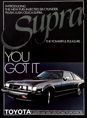 1979 TOYOTA CELICA SUPRA COUPE—VINTAGE MAGAZINE ADVERTISEMENT