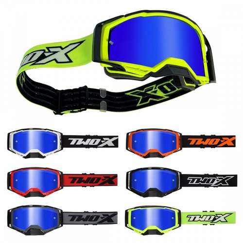 Motocross Helm mit Brille Oneal 2Series Rush Crosshelm schwarz gelb TWO-X MX - Bild 14 von 48