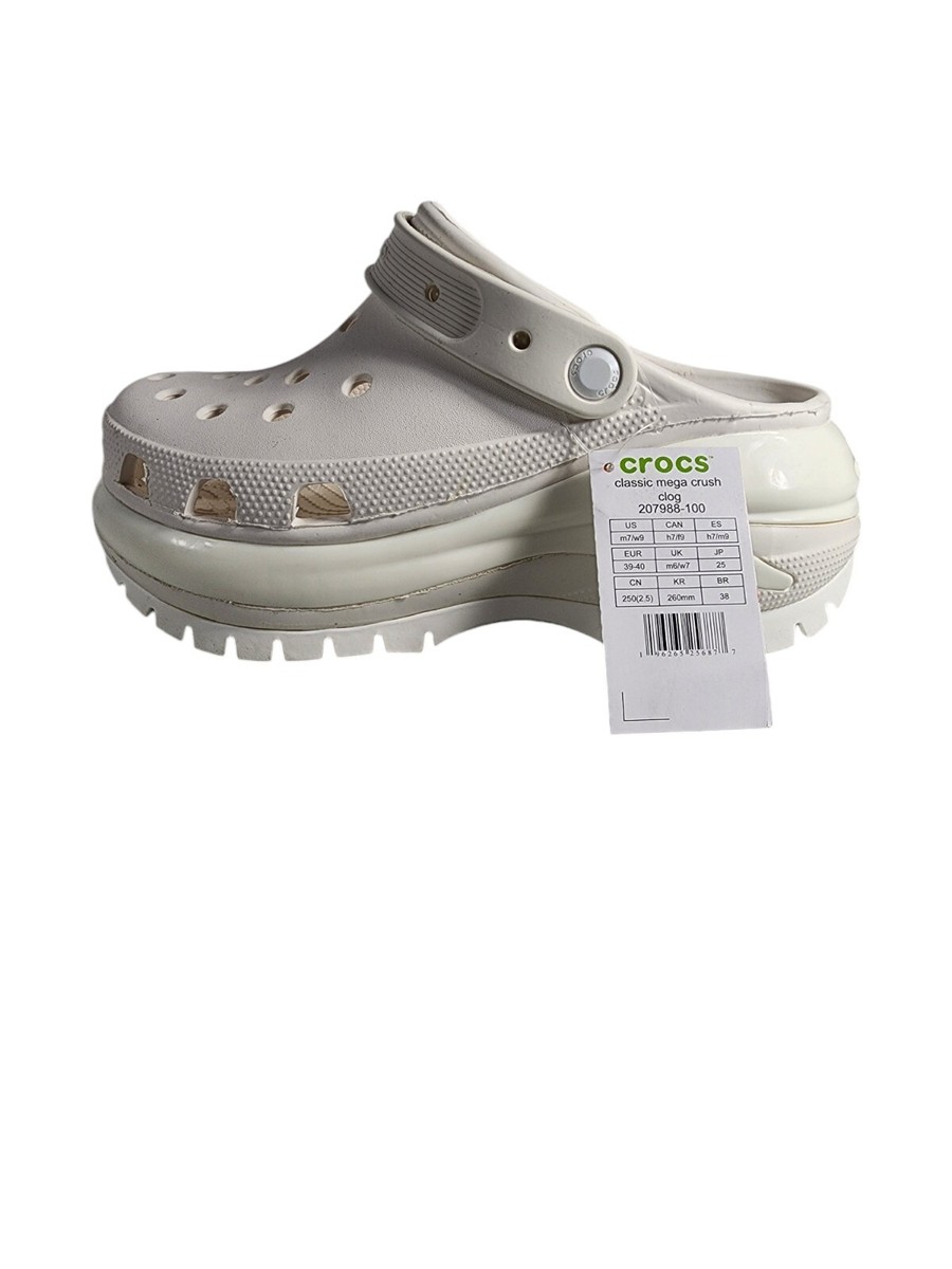 Crocs Classic Mega Crush Clog Slip On Shoes Recovery Work