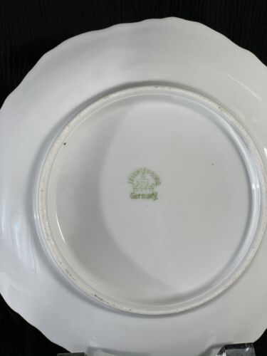 Antique Leuchtenburg Germany Porcelain Floral LusterWare Plate 8” - Picture 3 of 5