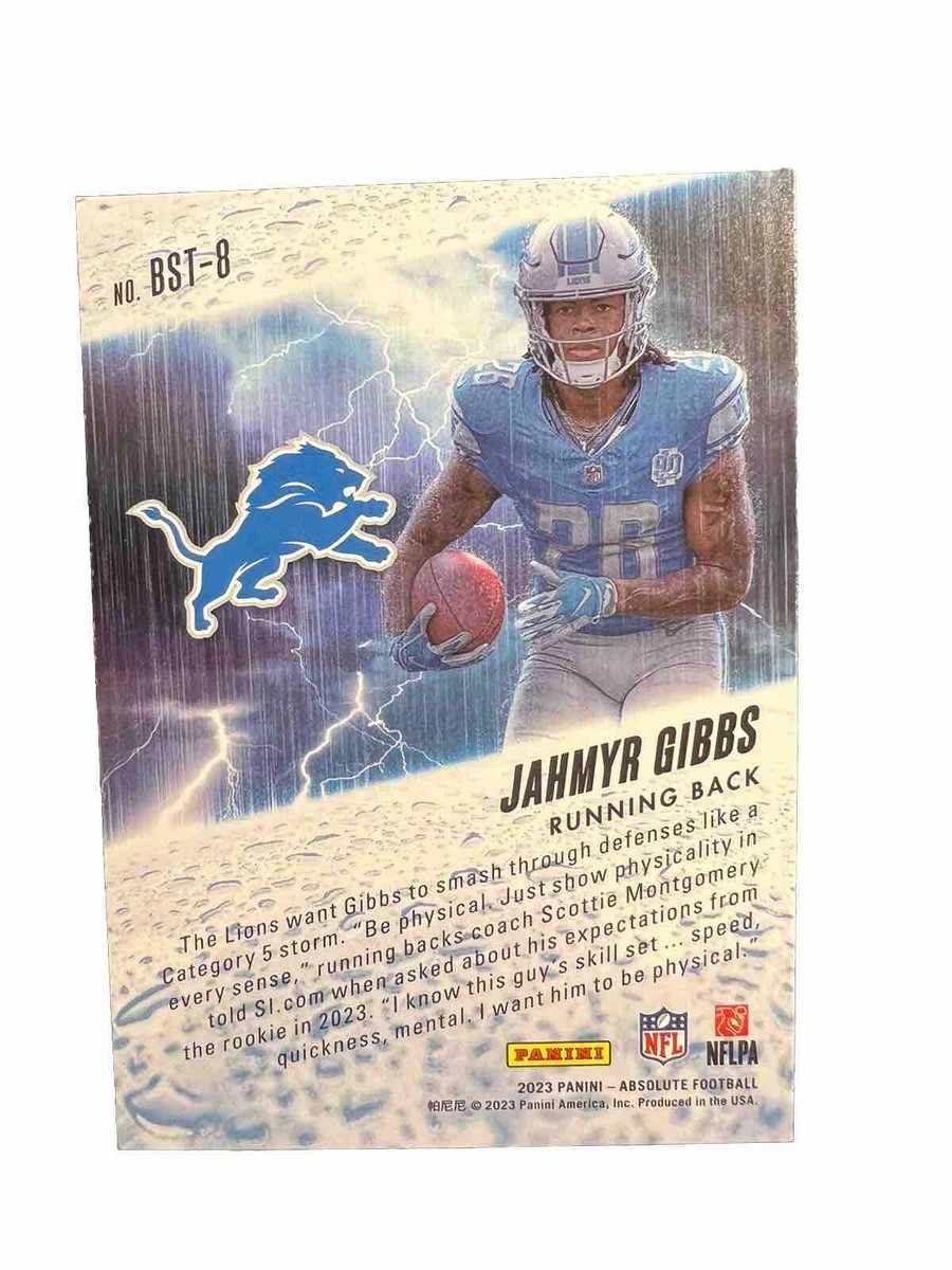 Jahmyr Gibbs 2023 Absolute By Storm SP #BST-8 ROOKIE CARD | eBay