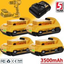 1-4X For DEWALT DCB184 18V 3.0Ah XR Li-ion Slide Battery DCB183 DCB182 DCB206-2