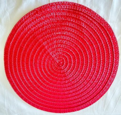 Placemats, Round 13”, Patriotic, Holiday, Red & Blue, Set of 6, Preowned - Picture 14 of 16