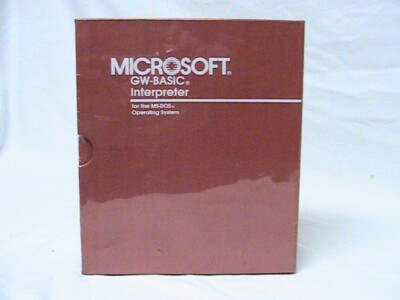 1 NEW SEALED MICROSOFT GW-BASIC INTERPRETER FOR THE MS-DOS OPERATING SYSTEM