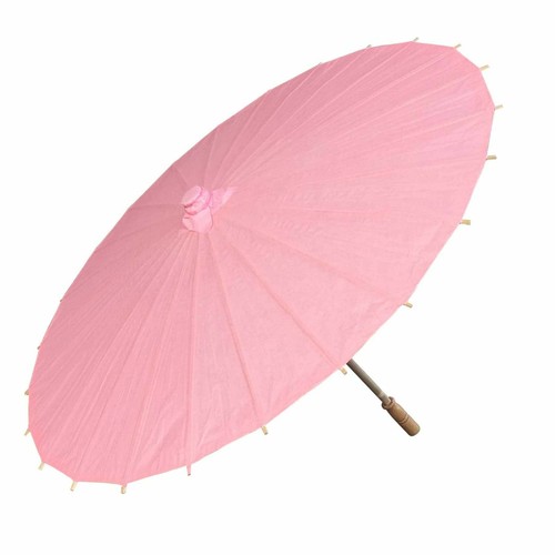 Willow Tree Bamboo Paper Parasol 84 cm Pink Umbrella - Picture 3 of 5