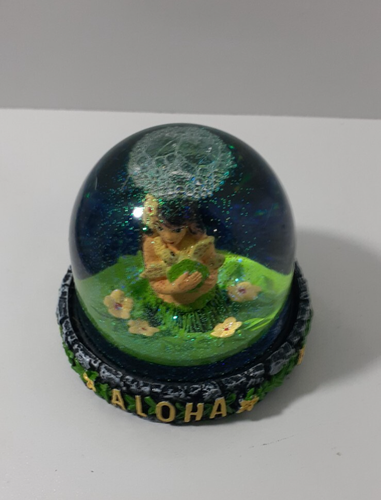 Hawaii 2016 Souvenir Snow Globe Snow Dome - Aloah Hula Girl With Turtle - Bild 9 von 10