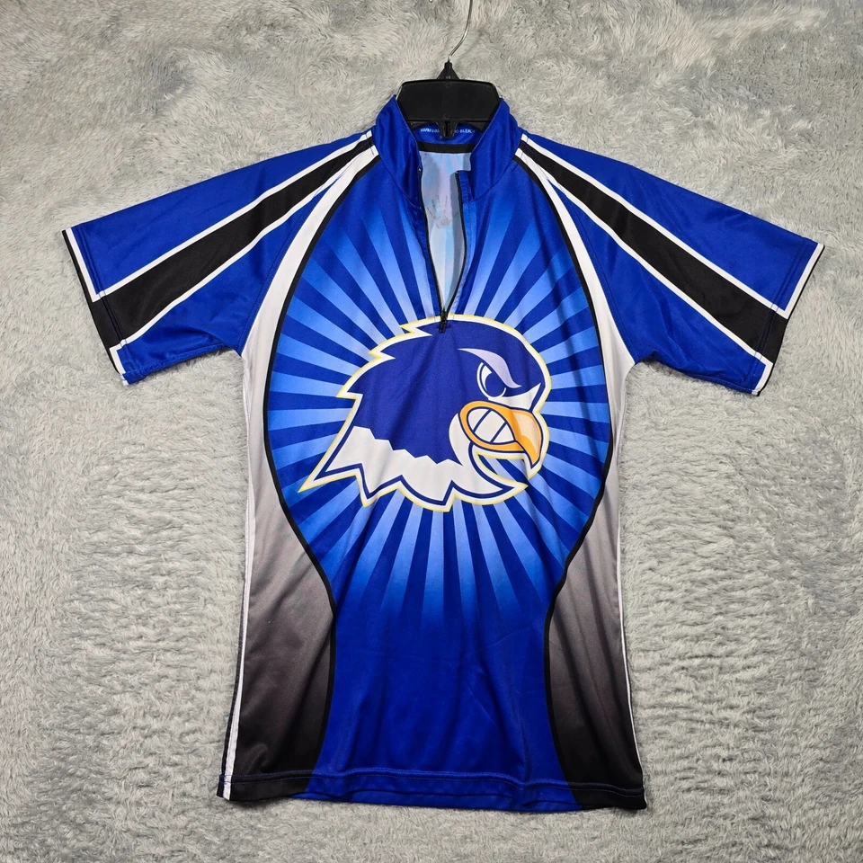 2x Notre Dame College Bowling Jersey Camisa Mujer Pequeña Águila Mascota Manga Corta Foto 2 de 4