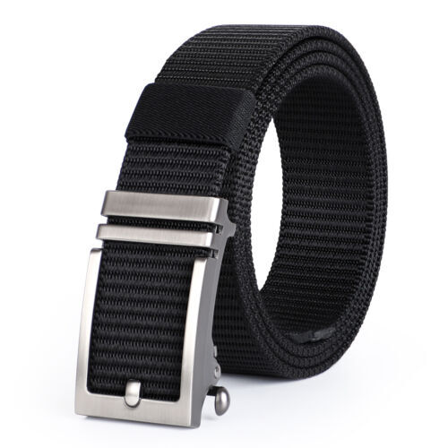 Nuova fibbia cintura uomo automatica casual versatile cintura tela senza punzonatura - Foto 16 di 18