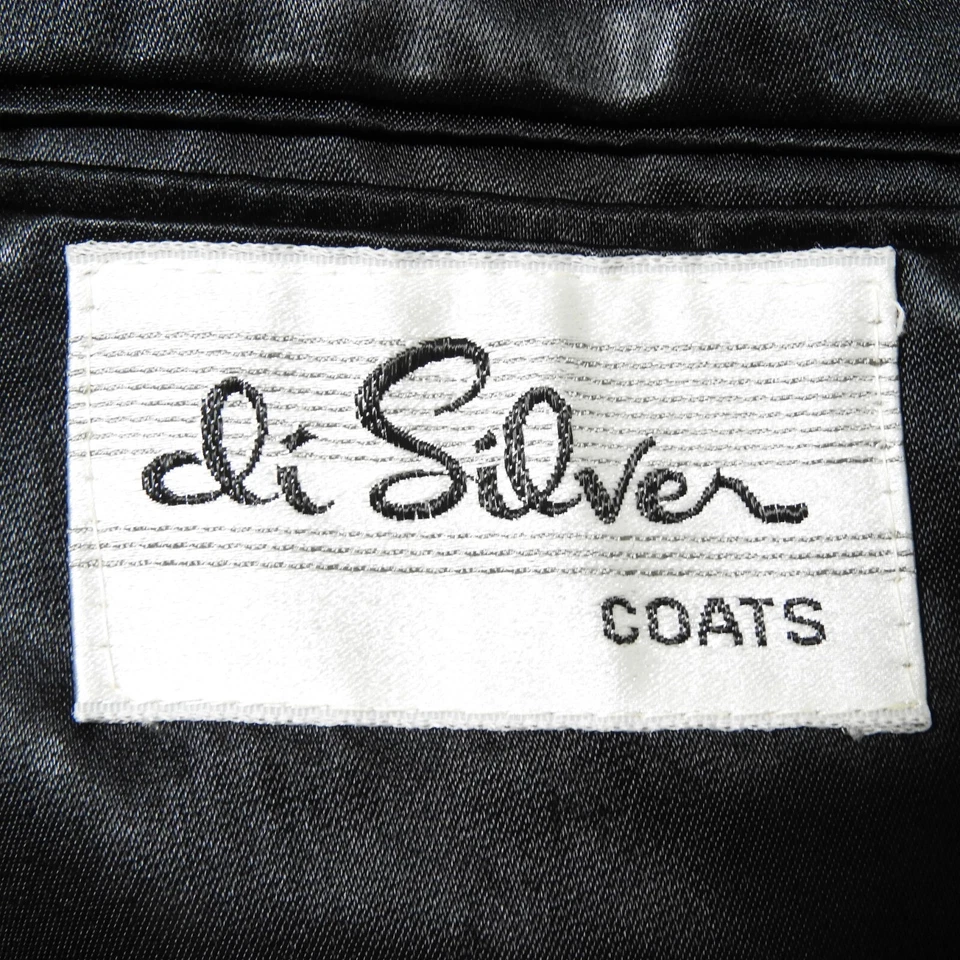 Abrigo di SILVER PURE CASHMERE Hombre 44 L Bolsillos con Solapa Largo Completo Negro COMO NUEVO Foto 2 de 4