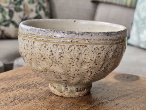 Jim Malone Lessonhall Pottery Stoneware Small Footed Bowl / Chawan Ash Glaze E2 - Picture 4 of 11