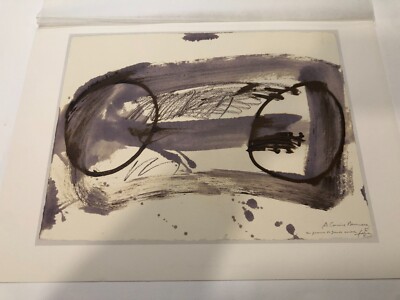 Antoni Tapies serigraphy original cm 52x37 plate signature with certificate