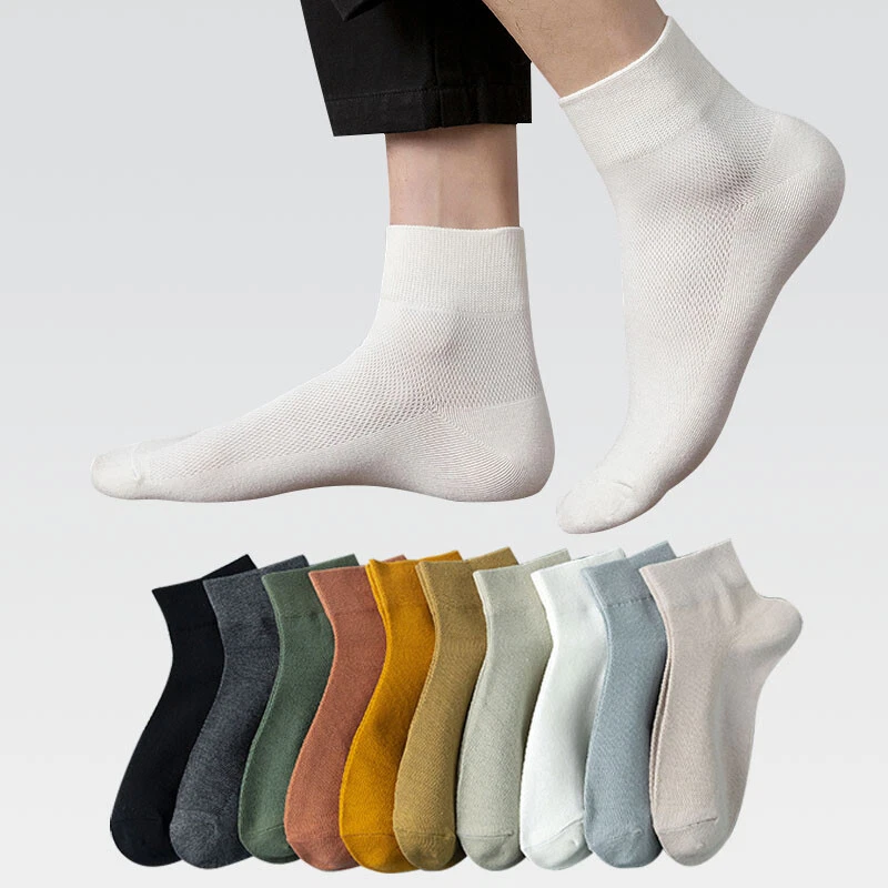 Men Cotton Socks 4 Pairs Ankle Socks Breathable Sports Short Socks  Comfortable