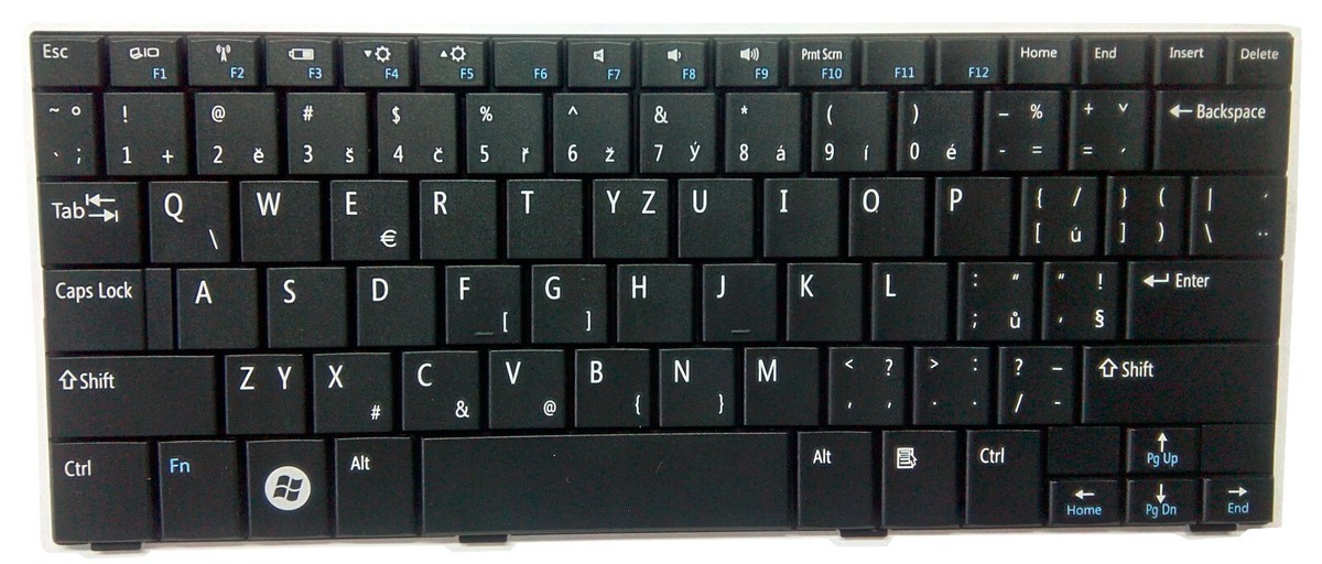 QWERTY CZECH keyboard DELL INSPIRON MINI 10 10V 1010 1011 /DE112.1