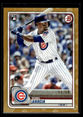 2020 Bowman #36 Robel Garcia 14/50 Rookie Gold Chicago Cubs