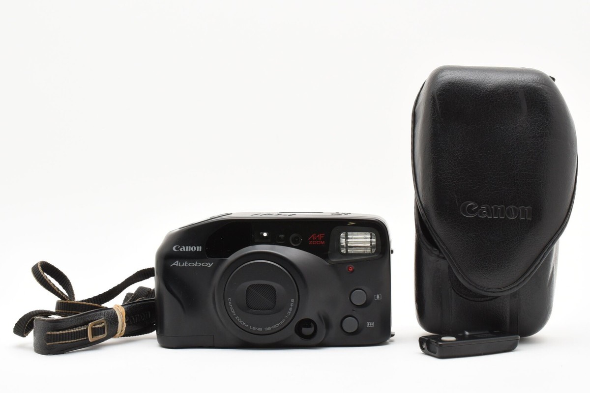 【C-114】動作品 Canon autoboy aiaf zoom NEAR MINT** Canon Autoboy AiAF Zoom 35mm Film Camera w/Case