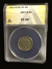 1917 D BUFFALO NICKEL ANACS EF 45
