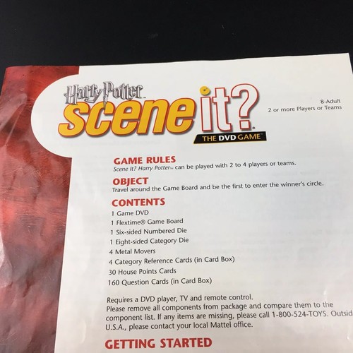 ¿Escena de Harry Potter? Tablero de juego de piezas de repuesto y hoja de instrucciones de 4 páginas - Imagen 7 de 7