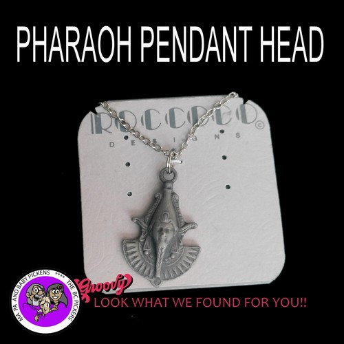 Pharoah Jewelry Gold Silver Pewter Hoop Earrings Necklace 1980 ROCCOCO - Bild 6 von 8