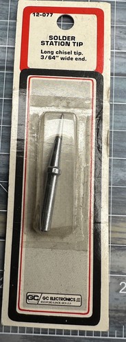 GC Electronics 12-077 Long Chisel Soldering Tip 3/64" for Solder Station NEW OS
