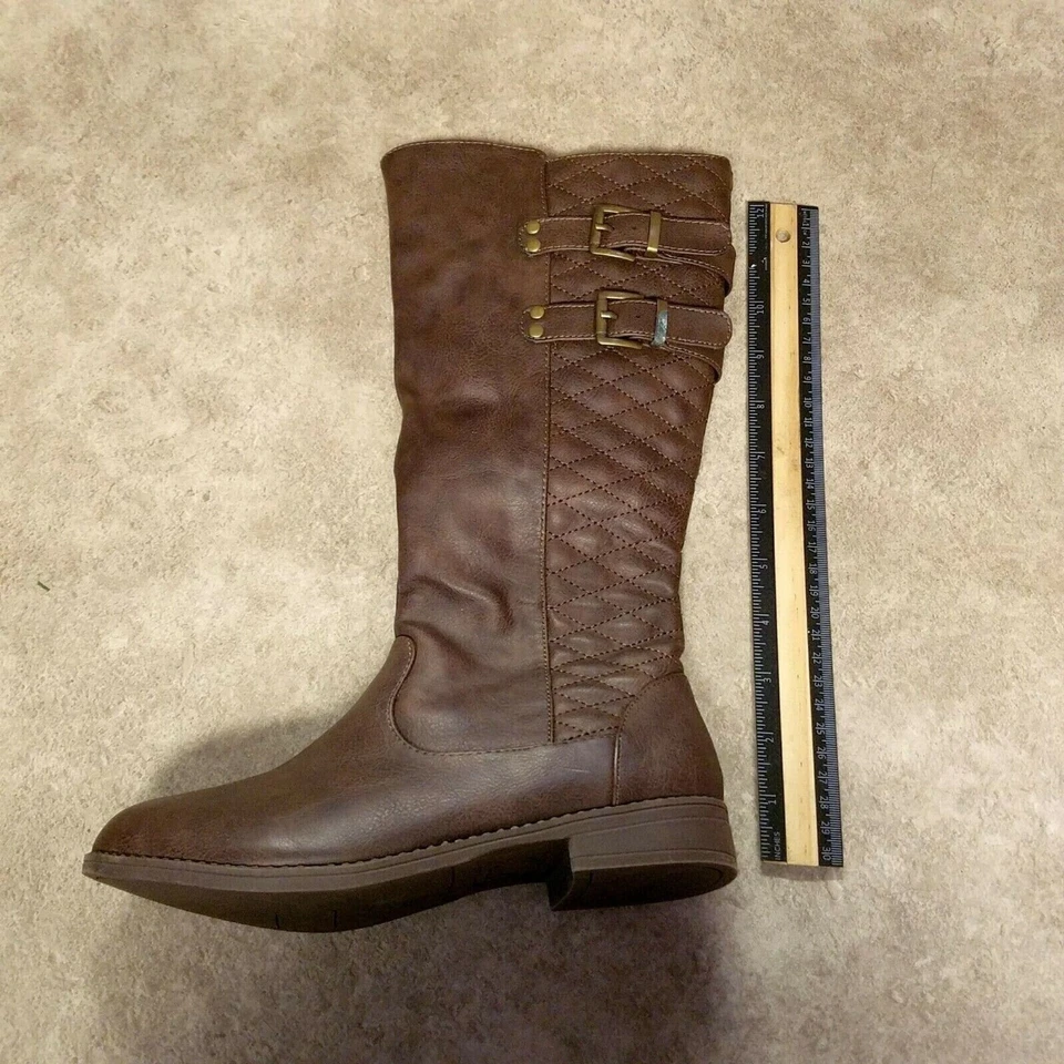 Botas de montar altas acolchadas marrón Route 66 Enid para mujer talla 6 Foto 4 de 4