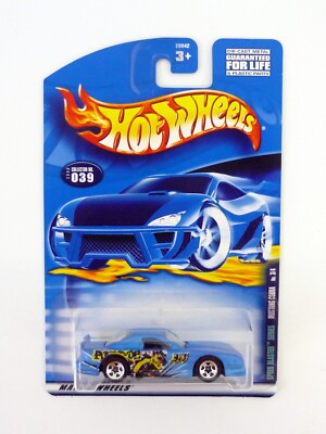 Hot Wheels Mustang Cobra #039 Speed Blaster Series 3/4 Blue Die-Cast Car 2000