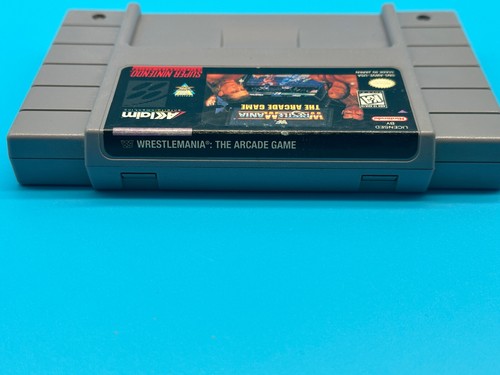 WWF WrestleMania: The Arcade Game (Super Nintendo) SNES-AUTHENTIC TESTED & WORKS - Picture 6 of 7