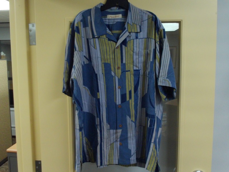 TOMMY BAHAMA 100% SILK "HORIZON" VACATION PARTY DRESS CASINO COCKTAIL SHIRT XLG
