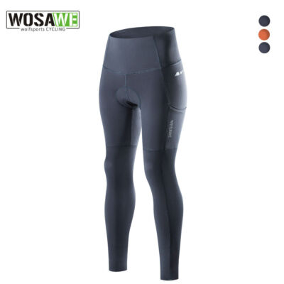 WOSAWE Damen-MTB-Radhose Gepolsterte, bequeme Skinny-Hose mit hoher Taille
