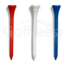 100 x 2 3/4" Wooden Golf Tees - RED/WHITE/BLUE MIX (1 x Bag of 100)