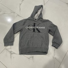 Calvin Klein Jeans Kid  s Hoodie Size S/P 8 Gray