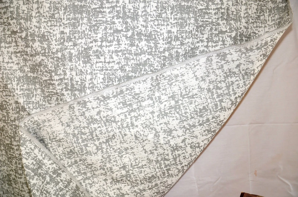 Tela de tapicería para goteos Jaquard blanco plata 5 yardas 7" W 55" Foto 3 de 4