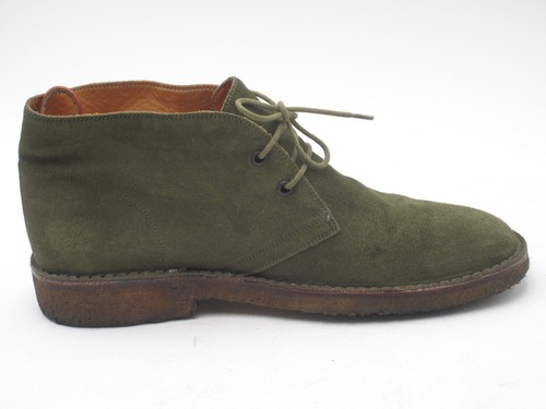 Men's Ralph Lauren Green Suede Italian Chukka Boots Size 9.5 D - Picture 4 of 10