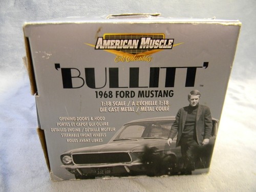 Coche fundido a presión Bullitt Mustang Fastback Highland 1968 escala 1/18 verde - nuevo - Imagen 7 de 10