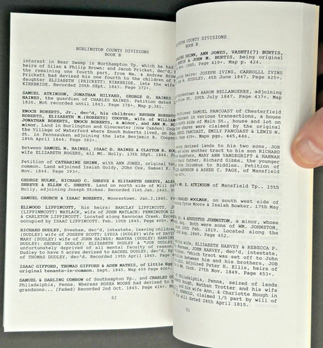 New Jersey Genealogy Monmouth, Mercer & Burlington Counties Softcover 40pg - Picture 4 of 5