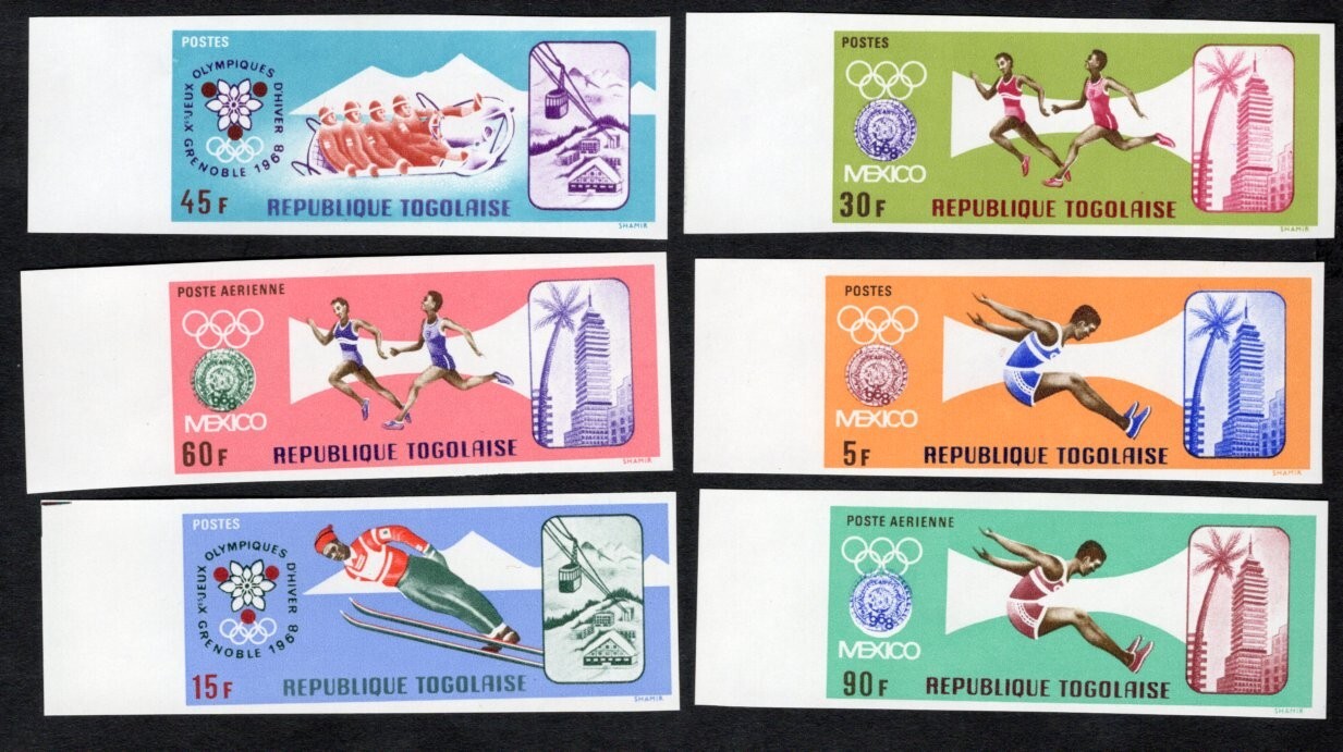 Togo 1967 stamps Mi#626B-631B START8%ONLY MNH CV=108$