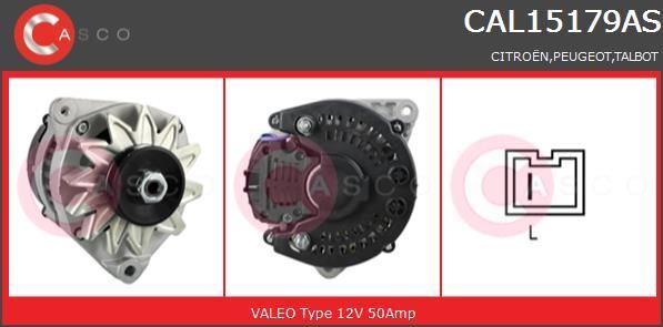Alternateur Citroën C15 1.0 et BX Break 1.4 - Pièce moteur thermique 12V