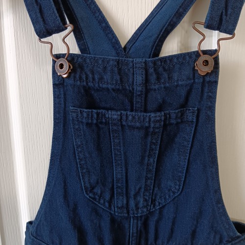 Abercrombie Kids Girl's Dark Wash 100% Cotton Denim Skinny Overalls Size S - Picture 3 of 13