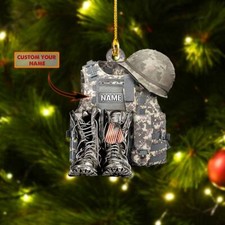 Personalized Veteran Ornament, Veteran Christmas Ornament, Gift For Veteran, Chr