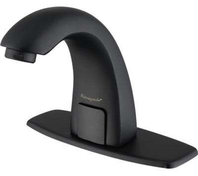 Greenspring Automatic Sensor Touchless Bathroom Faucet, Matte Black, New