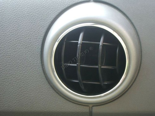For Ford Fiesta 2002-2005 Polished Aluminium Chrome Air Vents Rings Surrounds - Picture 5 of 9
