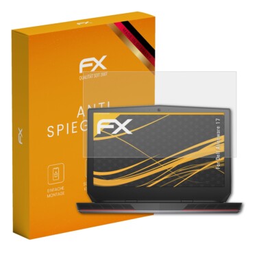 atFoliX 2x Displayfolie für Dell Alienware 17 Schutzfolie matt&stoßfest Folie