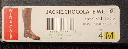 Naturalizer Womens Jackie Chocolate Riding Boots Shoes 4 Medium WIDE CALF - NEW - Picture 4 of 4
