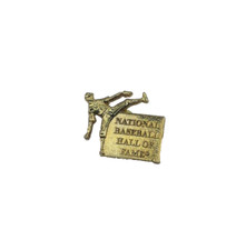 Gold Tone National Baseball Hall Of Fame Hat Pin Vintage