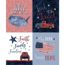 Michael Miller Freedom Panel~Land That I Love CX9753~Patriotic USA Truck Flag