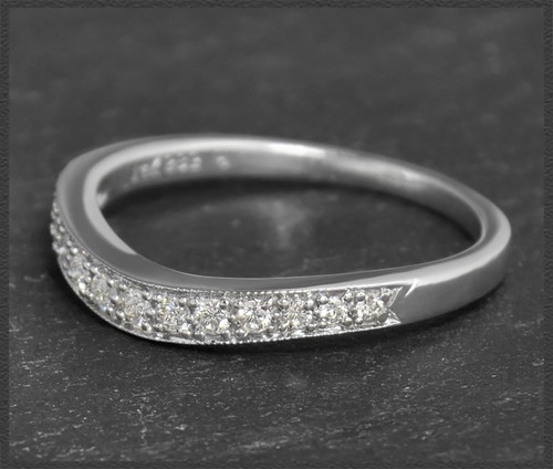 Diamant Memory/Eternity Ring, 0,22ct Brillanten, aus 585 Weißgold, Damenring - Bild 5 von 7