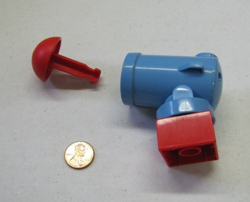 Lego Duplo BLUE SHOOTING CANNON w/ RED FIRING MISSILE & RED SWIVEL BASE - Picture 3 of 3